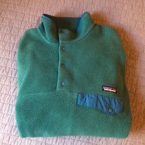 Patagonia Fleece Sweater (Blue & Green) Size: M